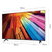 Vista frontal del TV LG UHD, UT80